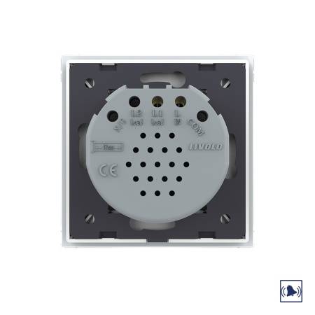 Сенсорный дверной звонок 1 клавиша 1 модуль Белый Livolo