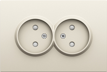 Donel S08 слоновая кость накладка для розетки 2-й без заземления, со шторками 16A 250 В~,серия DB