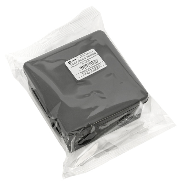 Коробка распределительная КМР-030-014 с крышкой (100х100х50), 8 мембр, вводов чёрная IP54 EKF