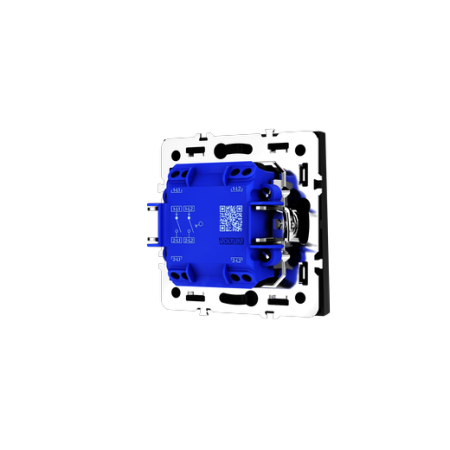 Выключатель встраиваемый Voltum S70 двухклавишный 10А, (черный матовый)