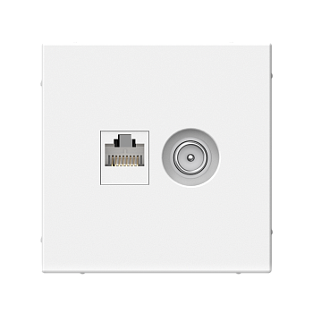 ARTGALLERY РОЗЕТКА двойная ТВ + компьютерная RJ45, кат. 5Е, ЛОТОС Systeme Electric