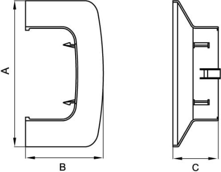 Ввод в стену/потолок 140х50 мм DKC