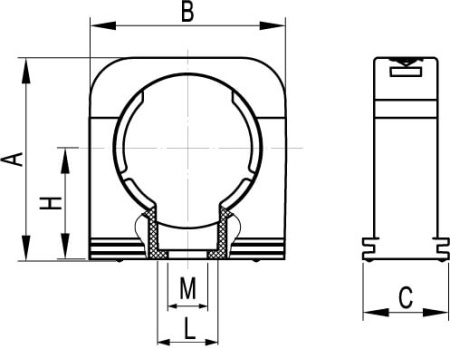 Держатель с крышкой DN 17 мм, полиамид, цвет чёрный DKC