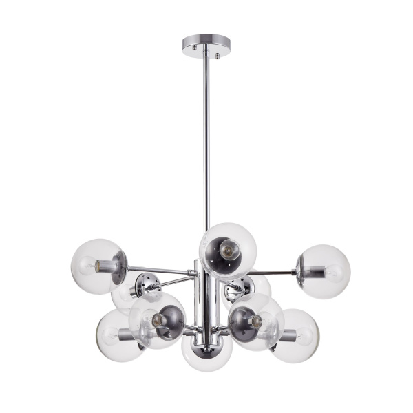 Подвесной светильник 10*E14 60Вт Хром IP20 Richard FR5596PL-10CH Freya