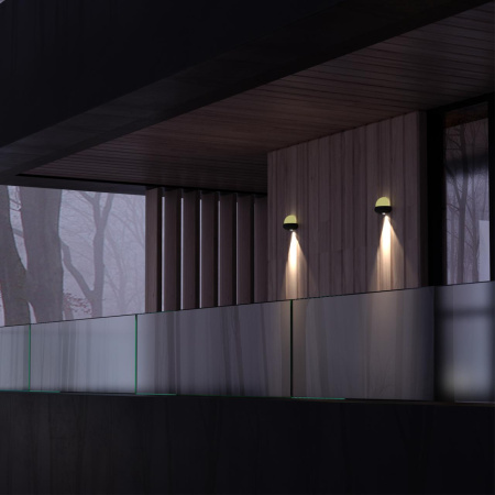 Ландшафтный настенный св-к IP54 LED 4000K 7W 85-265V CALLE темно-серый NOVOTECH