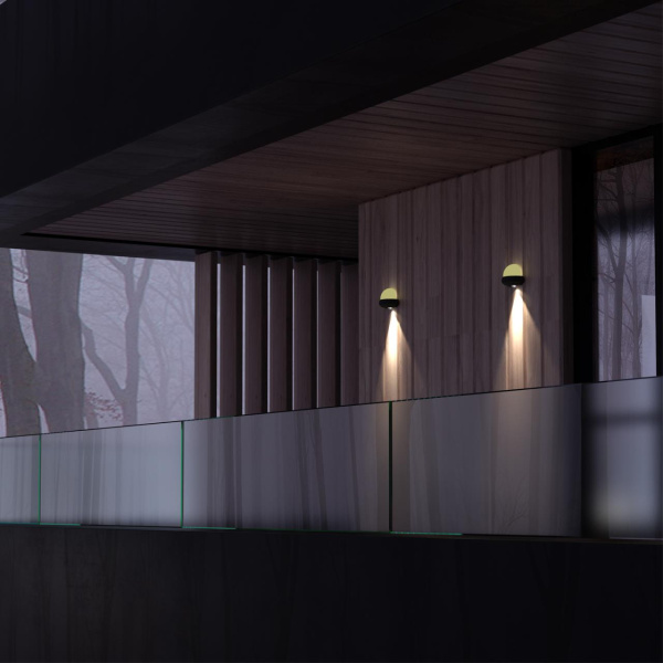 Ландшафтный настенный св-к IP54 LED 4000K 7W 85-265V CALLE темно-серый NOVOTECH