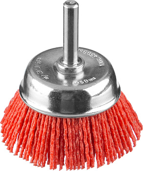 Профессионал. Щетка чашечная для дрели, нейлоновая проволока с абразивным покрытием, 50мм ЗУБР