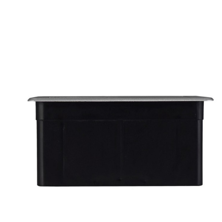 Выдвижной горизонтальный модуль RocketSocket в столешницу для розеток Livolo 2 поста, серый