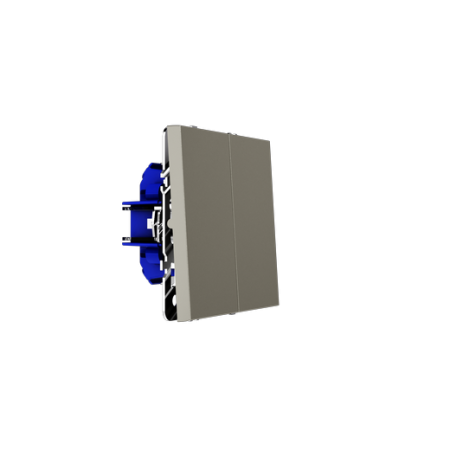 Выключатель встраиваемый Voltum S70 двухклавишный 10А, (шелк)