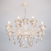 Люстра с хрусталем 8*E14 60Вт белый с золотом IP20 Elisha (3281/8 белый с золотом) Eurosvet