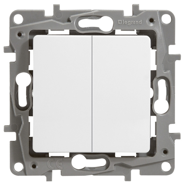 Etika Переключатель СУ 2-кл. 10А белый IP20 Legrand