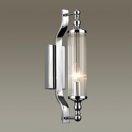 Настенный светильн.E14 1*40W IP44 TOLERO хром/прозрачный/стекло ODEON LIGHT