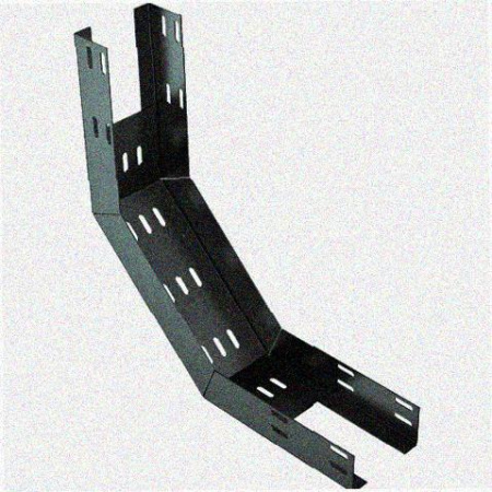 Лоток перфорированный КП 400х80-90 УТ1,5 для поворота трассы вверх на 90, горячее цинкование S1,5