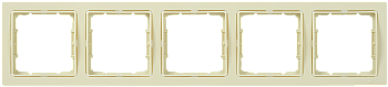 Рамка 5-местная квадратная РУ-5-БК BOLERO Q1 кремовый IEK