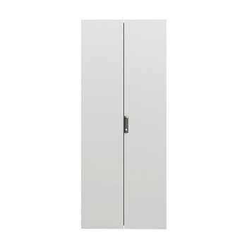 Дверь сплошная двухстворчатая для IT-CQE 2000 x 800 RAL7035 DKC