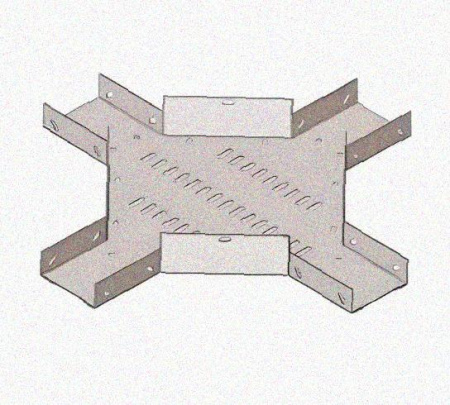 Лоток крестообразный перфорированный КМ 250х65 УХЛ, оцинкованный лист S1,5