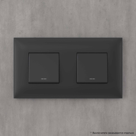 Рамка "Avanti", "Черный матовый", 2 поста (4 мод.) DKC