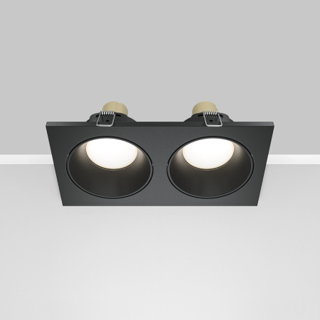 Встраиваемый светильник 2*GU10 50Вт Черный IP65 Downlight DL033-2-02B Technical Maytoni