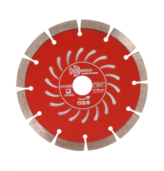 Диск алмазный отрезной 150*22,23 Сегментный серия Grand hot press GUS723 Trio-Diamond