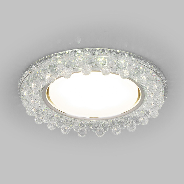 Встраиваемый точечный светильник со св/д подсветкой 1*GX53 прозрачный IP20 (a041264) Elektrostandard