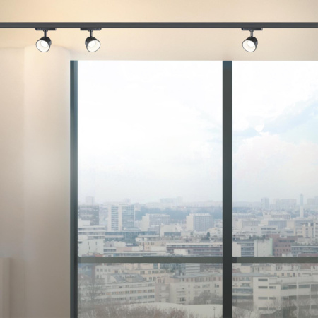 Трехфазный трековый св/д св-к IP20 LED 4000K 10W 100-265V черный/белый KNOF NOVOTECH