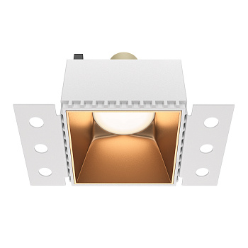 Встраиваемый светильник 1*GU10 20Вт Матовое Золото IP20 Downlight DL051-01-GU10-SQ-WMG Technical Maytoni