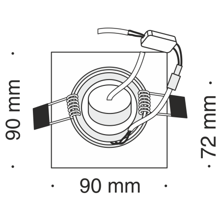 Встраиваемый светильник 1*GU10 50Вт Белый IP43 Metal Modern DL288-2-3W-W Technical