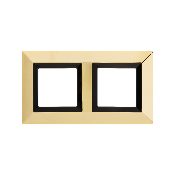 Рамка из металла, "Avanti", золотая, 2 поста (4 мод.) DKC