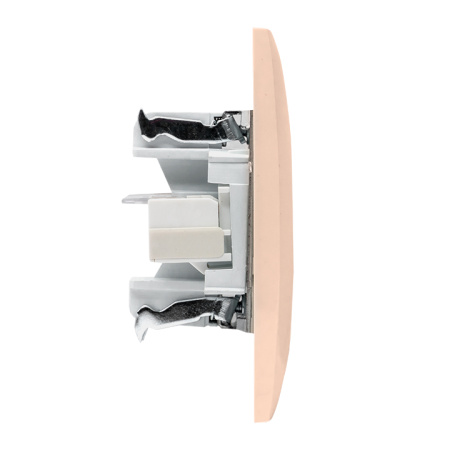 Валенсия Розетка компьютерная RJ-45 2-местная кремовая EKF