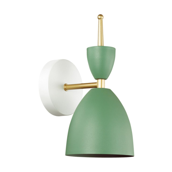 Бра E27 1*60W 220V GEMMA зеленый,золото LUMION