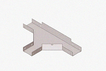 Лоток тройниковый замковый глухой ОТЗГ 300х100 УХЛ1, оцинкованный лист, S1,0