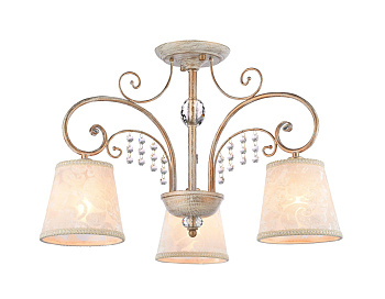 Потолочный светильник 3*E14 40Вт Белый с Золотом IP20 Lorette FR2406-PL-03-WG Freya