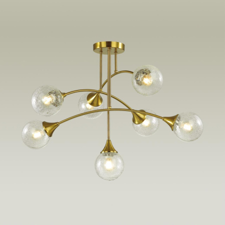 Люстра потолочная E14 7*40W 220V YOKO латунь LUMION