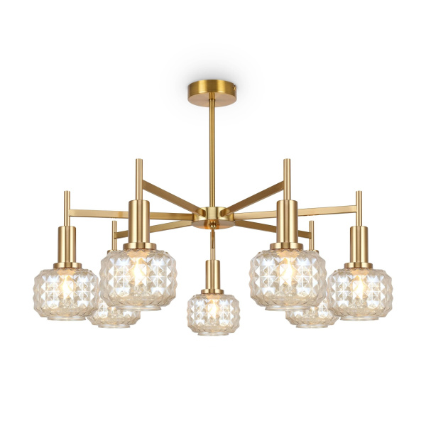 Потолочный светильник 7*E14 40Вт Латунь IP20 Fero FR5366CL-07BS Freya