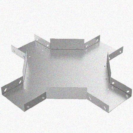 Лоток крестообразный замковый глухой КМЗГ 150х50 УТ1,5, оцинкованный лист, S1,5
