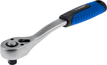 Трещотка для торцовых головок "ЭКСПЕРТ" (1/2"), Cr-V, 72 зубца, хроматированное покрытие, быстрый сброс ЗУБР