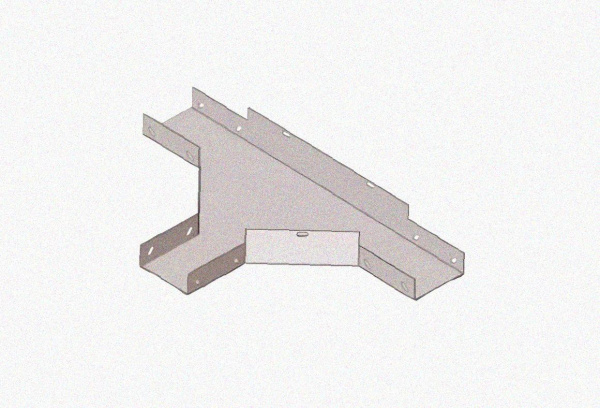 Лоток тройниковый замковый глухой ОТЗГ 500х100 УХЛ1, нержавеющая сталь, S1,5