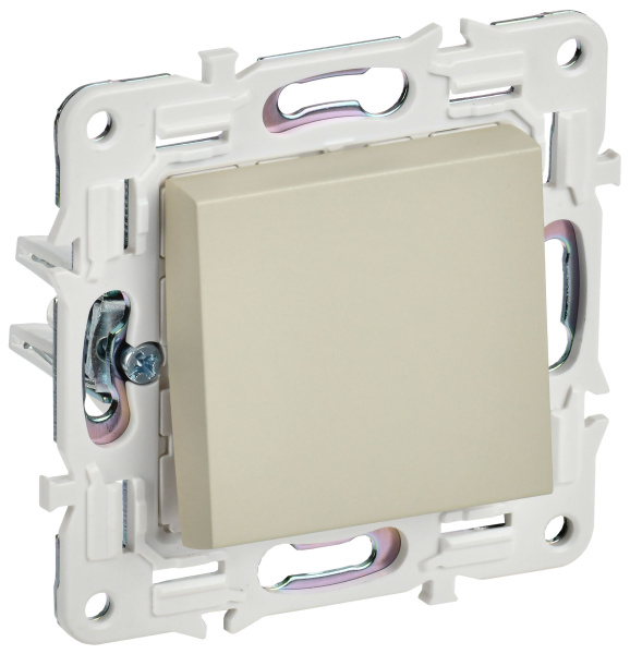 SKANDY Выключатель 1-клавишный 10А SK-V01B бежевый IEK