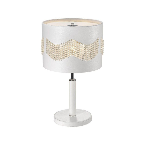 Настольная лампа Хром, Белый/Белый, Прозрачный E27 3*40Вт WE394.03.004 WERTMARK