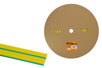 Термоусаживаемая трубка ТУТнг 20/10 желто-зеленая (100 м/ролл) TDM