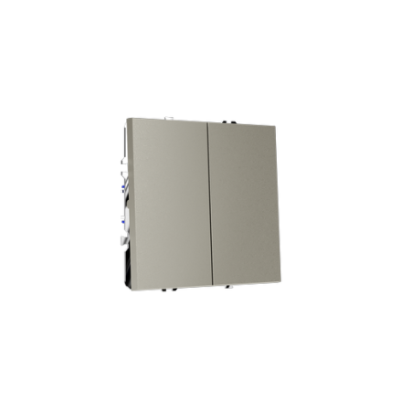 Выключатель с самовозвратом встраиваемый Voltum S70 двухклавишный 10А, (шелк)