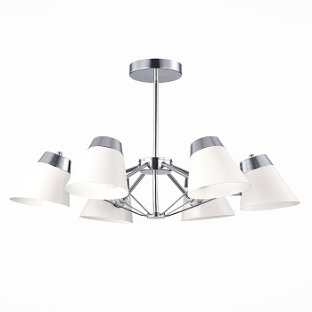 Люстра потолочная Хром/Белый E14 6*40Вт SLE155802-06 EVOLUCE