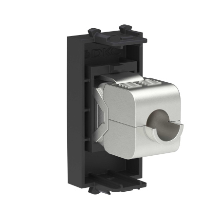 Компьютерная розетка RJ-45 без шторки модульная, кат.5е экранированная, "Avanti", "Черный матовый", 1 модуль DKC