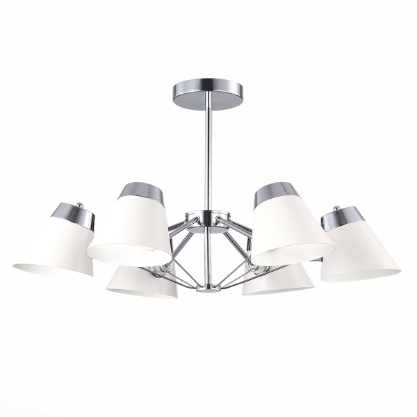 Люстра потолочная Хром/Белый E14 6*40Вт SLE155802-06 EVOLUCE