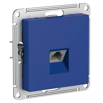 ATLASDESIGN Розетка телефонная скрытой установки, аквамарин Schneider Electric