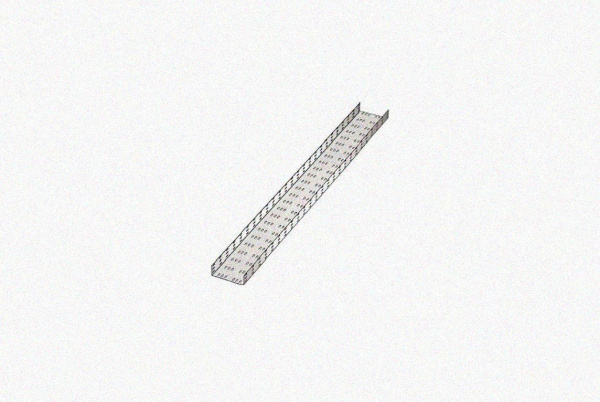 Лоток замковый перфорированный ЛМЗ 150х65х2000 УХЛ1, оцинкованный лист, S1,0