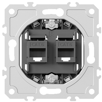 Donel механизм розетки RJ45 + RJ45 (двойная) cat.6/ClassE-8/8, серия DB