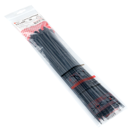 Хомут P6,6 стандартный (ч), 3,6x250 (50шт) FlexLock PROxima EKF