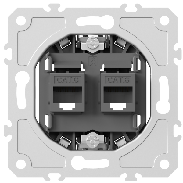 Donel механизм розетки RJ45 + RJ45 (двойная) cat.6/ClassE-8/8, серия DB