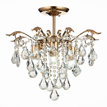 Светильник потолочный Французское золото/Прозрачный E27 4*60Вт SLE160202-04 EVOLUCE